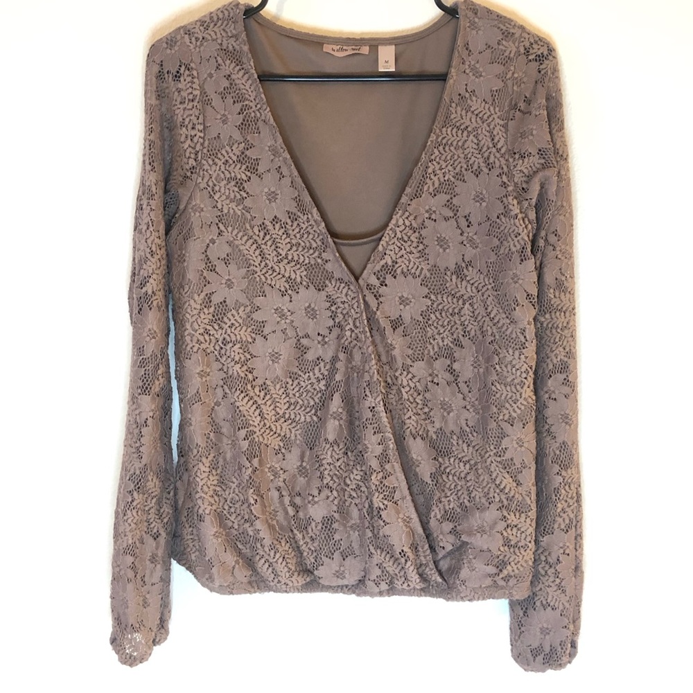 Lace Detail Long Sleeve Top